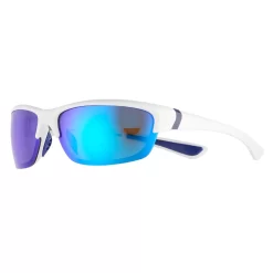 Men's Tek Gear® Mirrored White Framed Semi-Rimless Wrap-Around Sunglasses