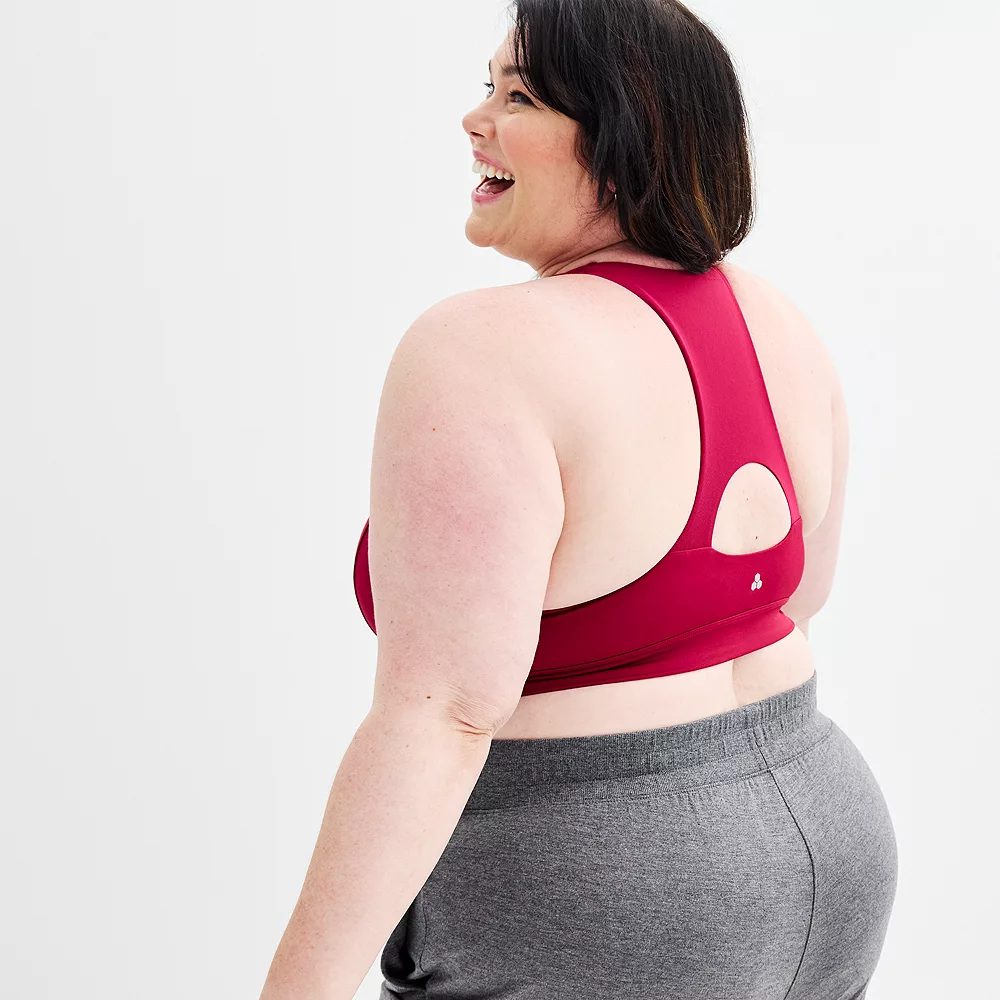 Plus Size Tek Gear® Zip-Front Medium Impact Sports Bra 2 Plus Size Tek Gear® Zip-Front Medium Impact Sports Bra - Image 2