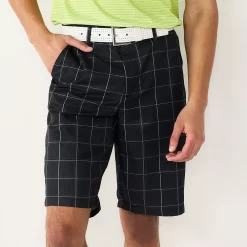 Men's Tek Gear® Plaid Flat-Front Golf Shorts