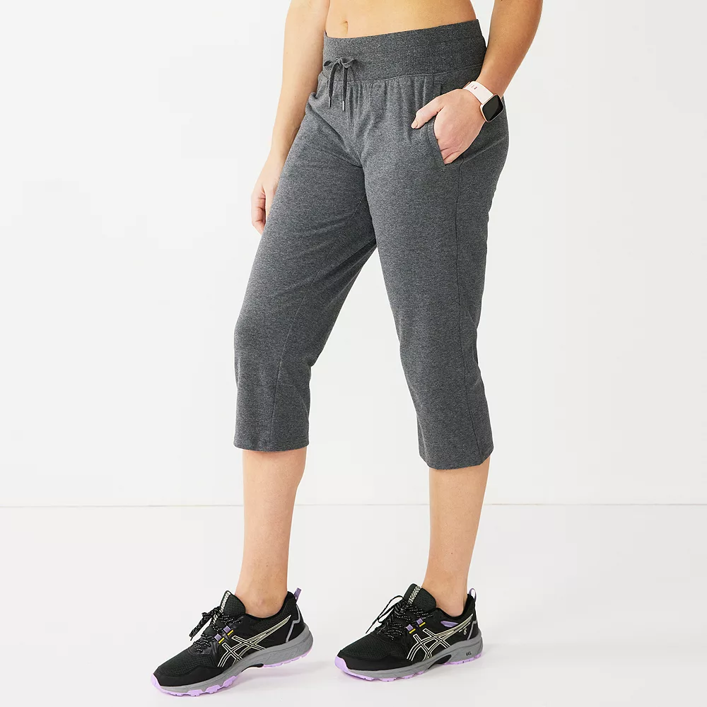 Petite Tek Gear® Essential Straight-Leg Workout Capris 1 Petite Tek Gear® Essential Straight-Leg Workout Capris