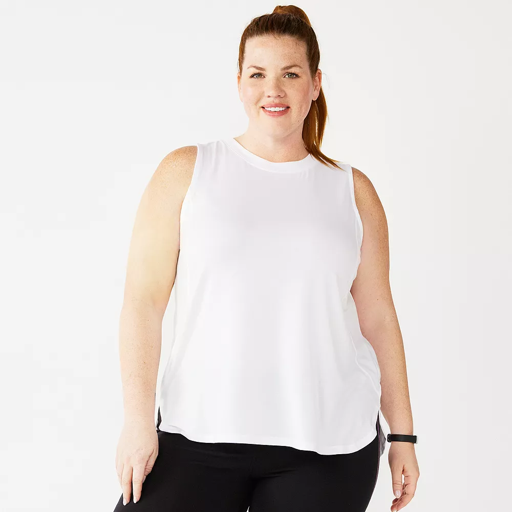 Plus Size Tek Gear® Easy High-Low Tank 1 Plus Size Tek Gear® Easy High-Low Tank