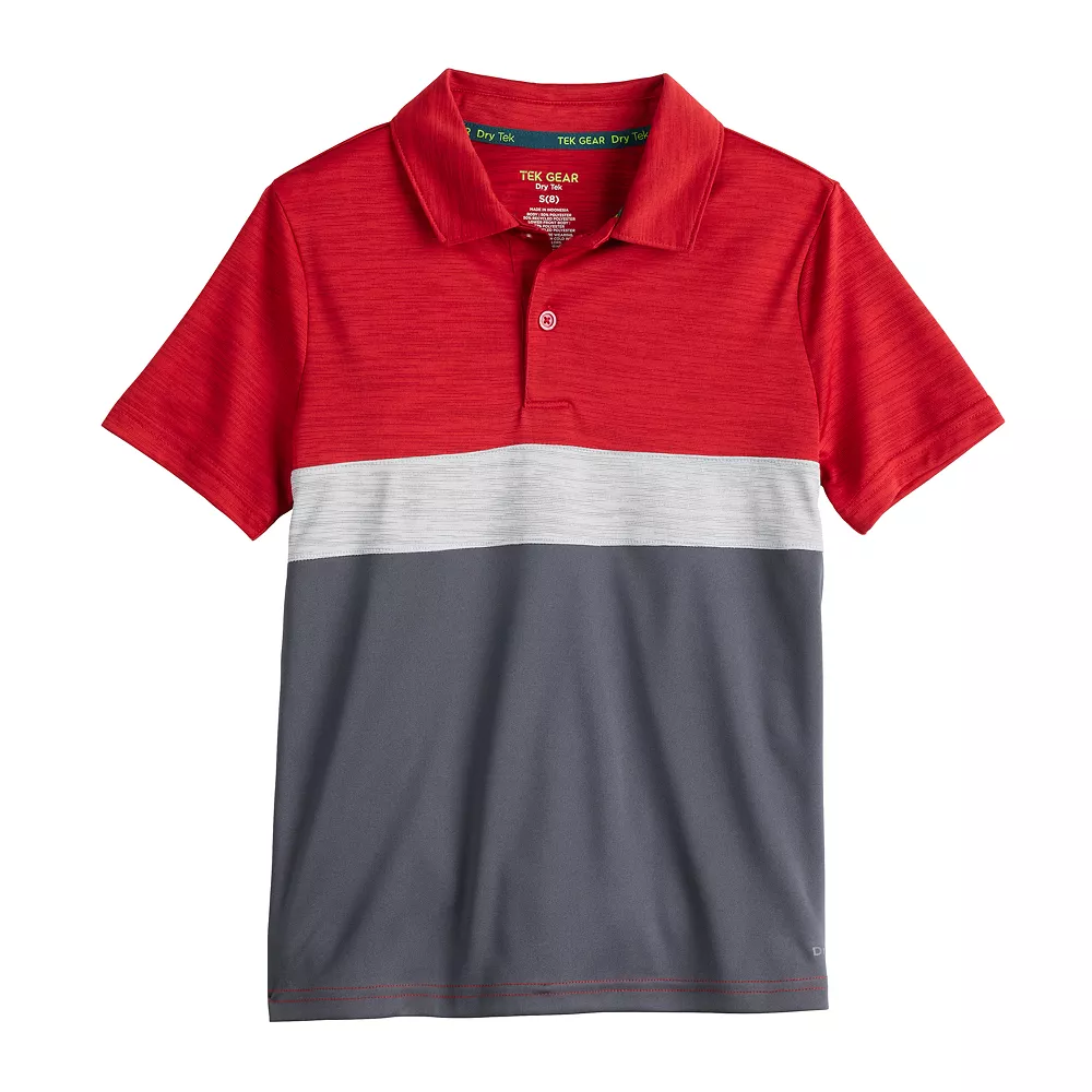 Boys 8-20 Tek Gear® Dry Tek Colorblock Polo In Regular & Husky 1 Boys 8-20 Tek Gear® Dry Tek Colorblock Polo In Regular & Husky