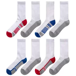 Boys Tek Gear® Cushioned 8-pack Performance Crew Socks