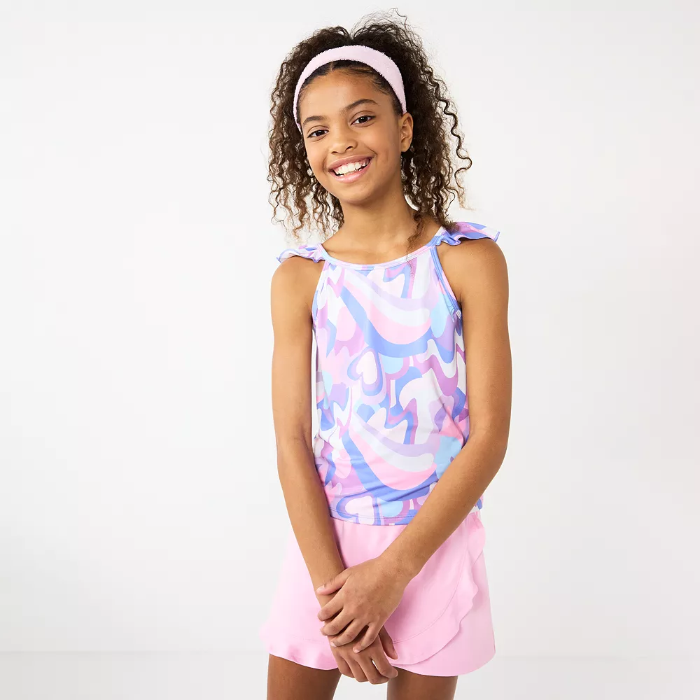 Girls 7-16 Tek Gear® Soft Tek Ruffle Tank In Regular & Plus 2 Girls 7-16 Tek Gear® Soft Tek Ruffle Tank In Regular & Plus - Image 2