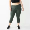 Plus Size Tek Gear® Essential High-Waisted Capri Leggings